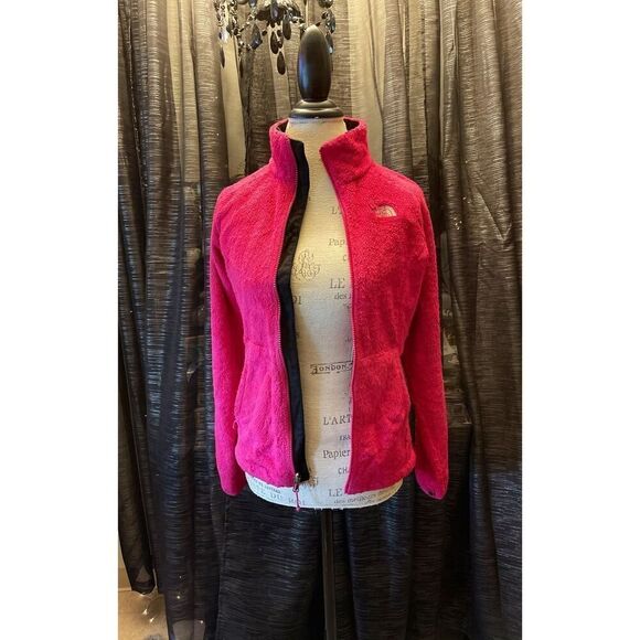 North Face northface osito fleece Jacket coat sweatshirt Xs- MED hot dark pink - Picture 10 of 12